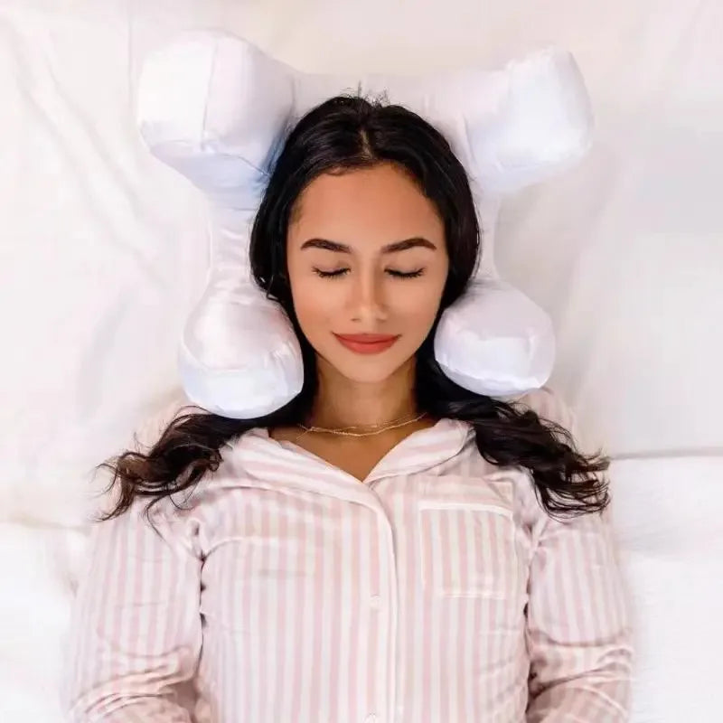 Coussin Visage Anti-Âge + Taie d'Oreiller en Soie Offerte - Beauté, Anti-Rides, Sommeil Réparateur